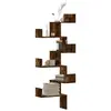 Image de vidaXL Étagère d'angle murale chêne fumé 45x45x147cm bois d'ingénierie