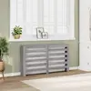 Image de vidaXL Cache-radiateur sonoma gris 149x20x82 cm bois d'ingénierie
