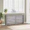 Image de vidaXL Cache-radiateur sonoma gris 175x20x82 cm bois d'ingénierie