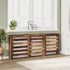 Image de vidaXL Cache-radiateur vieux bois 205x21,5x83,5 cm bois d'ingénierie