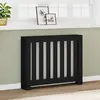 Image de vidaXL Cache-radiateur noir 104x20x82 cm bois d'ingénierie