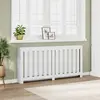 Image de vidaXL Cache-radiateur blanc 175x20x82 cm bois d'ingénierie