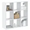 Image de vidaXL Bibliothèque blanc 102x32x102 cm bois d'ingénierie