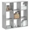 Image de vidaXL Bibliothèque gris béton 102x32x102 cm bois d'ingénierie