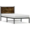 Image de vidaXL Cadre de lit en métal sans matelas chêne fumé 75x190 cm