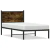Image de vidaXL Cadre de lit en métal sans matelas chêne fumé 90x190 cm