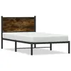 Image de vidaXL Cadre de lit en métal sans matelas chêne fumé 107x203 cm