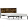 Image de vidaXL Cadre de lit en métal sans matelas chêne fumé 140x200 cm