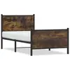 Image de vidaXL Cadre de lit en métal sans matelas chêne fumé 90x190 cm
