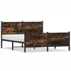 Image de vidaXL Cadre de lit en métal sans matelas chêne fumé 137x190 cm