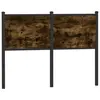 Image de vidaXL Tête de lit de remplacement chêne fumé 120 cm bois d'ingénierie et acier
