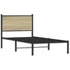 Image de vidaXL Bedframe zonder matras metaal sonoma eikenkleurig 80x200 cm