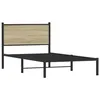 Image de vidaXL Bedframe zonder matras metaal sonoma eikenkleurig 100x200 cm