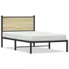 Image de vidaXL Cadre de lit en métal sans matelas chêne sonoma 100x200 cm