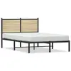 Image de vidaXL Cadre de lit en métal sans matelas chêne sonoma 120x200 cm