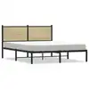 Image de vidaXL Cadre de lit en métal sans matelas chêne sonoma 150x200 cm