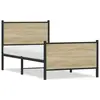 Image de vidaXL Cadre de lit en métal sans matelas chêne sonoma 80x200 cm