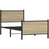 Image de vidaXL Bedframe zonder matras metaal sonoma eikenkleurig 90x190 cm