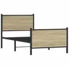 Image de vidaXL Bedframe zonder matras metaal sonoma eikenkleurig 90x200 cm