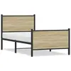 Image de vidaXL Cadre de lit en métal sans matelas chêne sonoma 90x200 cm
