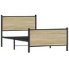 Image de vidaXL Bedframe zonder matras metaal sonoma eikenkleurig 100x200 cm