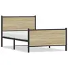 Image de vidaXL Cadre de lit en métal sans matelas chêne sonoma 100x200 cm
