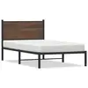 Image de vidaXL Cadre de lit en métal sans matelas chêne marron 107x203 cm