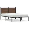 Image de vidaXL Cadre de lit en métal sans matelas chêne marron 120x190 cm