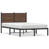 Image de vidaXL Cadre de lit en métal sans matelas chêne marron 120x200 cm