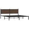 Image de vidaXL Cadre de lit en métal sans matelas chêne marron 160x200 cm