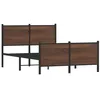 Image de vidaXL Cadre de lit en métal sans matelas chêne marron 120x190 cm