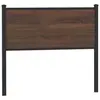 Image de vidaXL Tête de lit de remplacement chêne marron 107 cm bois d'ingénierie et acier