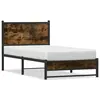Image de vidaXL Cadre de lit en métal sans matelas chêne fumé 80x200 cm
