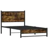 Image de vidaXL Cadre de lit en métal sans matelas chêne fumé 100x190 cm