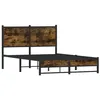 Image de vidaXL Cadre de lit en métal sans matelas chêne fumé 120x190 cm