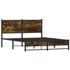 Image de vidaXL Cadre de lit en métal sans matelas chêne fumé 140x190 cm