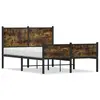 Image de vidaXL Cadre de lit en métal sans matelas chêne fumé 120x190 cm