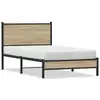 Image de vidaXL Cadre de lit en métal sans matelas chêne sonoma 100x200 cm