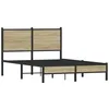 Image de vidaXL Cadre de lit en métal sans matelas chêne sonoma 120x190 cm