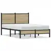 Image de vidaXL Cadre de lit en métal sans matelas chêne sonoma 120x190 cm