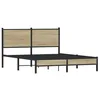 Image de vidaXL Cadre de lit en métal sans matelas chêne sonoma 137x190 cm