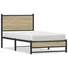 Image de vidaXL Cadre de lit en métal sans matelas chêne sonoma 90x200 cm