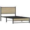 Image de vidaXL Bedframe zonder matras metaal sonoma eikenkleurig 100x200 cm