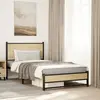Image de vidaXL Cadre de lit en métal sans matelas chêne sonoma 100x200 cm