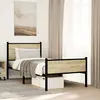 Image de vidaXL Cadre de lit en métal sans matelas chêne sonoma 80x200 cm