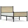 Image de vidaXL Cadre de lit en métal sans matelas chêne sonoma 90x190 cm