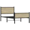 Image de vidaXL Cadre de lit en métal sans matelas chêne sonoma 100x200 cm