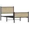 Image de vidaXL Cadre de lit métal avec tête de lit et pied de lit 107x203 cm, lit simple, meuble de chambre à coucher, lit d'invité, lit