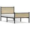 Image de vidaXL Cadre de lit en métal sans matelas chêne sonoma 107x203 cm