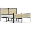 Image de vidaXL Cadre de lit en métal sans matelas chêne sonoma 120x200 cm